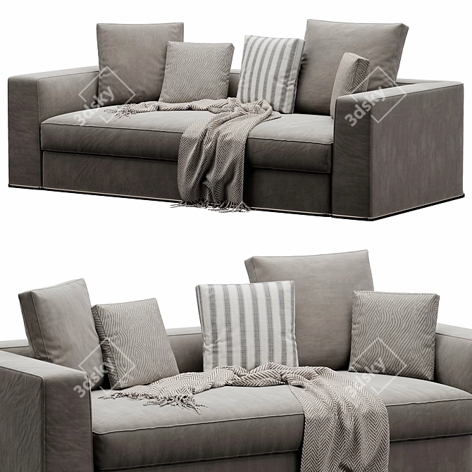 Powell Modern Sofa Set, 215cm 3D model image 5