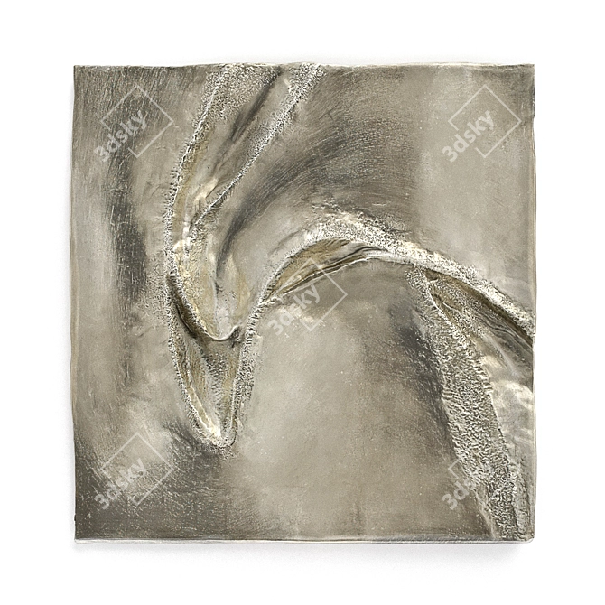 Flight of Bird Metal Relief 3D model image 1