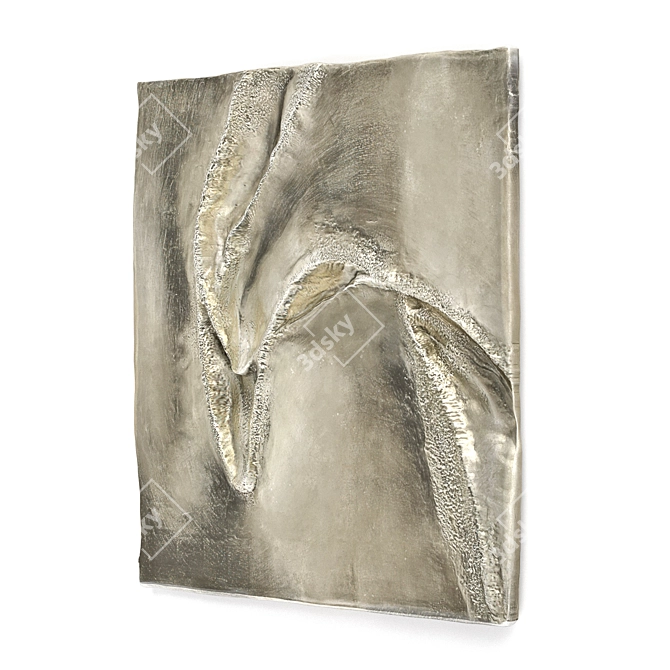 Flight of Bird Metal Relief 3D model image 2