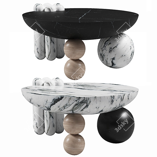 Artistic Marble Coffee Table by Bohinc 3D model image 2