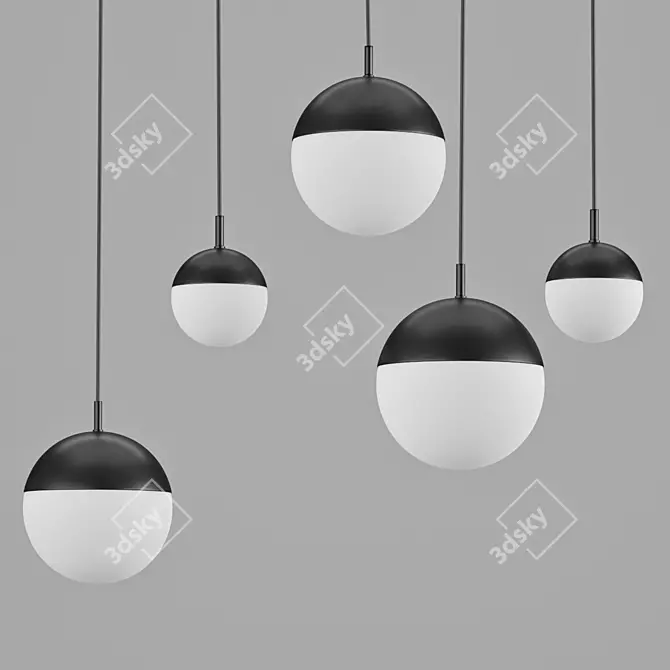 Modern Balo Pendant Light Fixture 3D model image 2