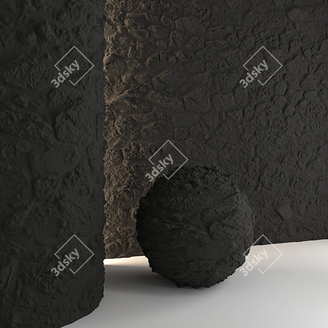 High-Quality Stone Wall Assets 3D model image 5