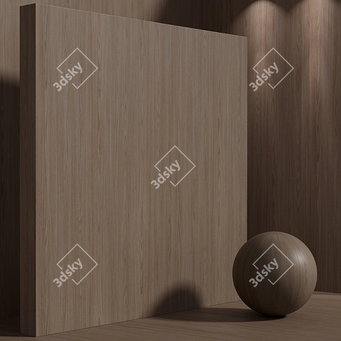 Seamless Oak Wood Set 3D model image 4