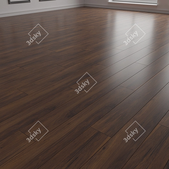 3D Parquet Flooring Model - Seamless Assembly 3D model image 2