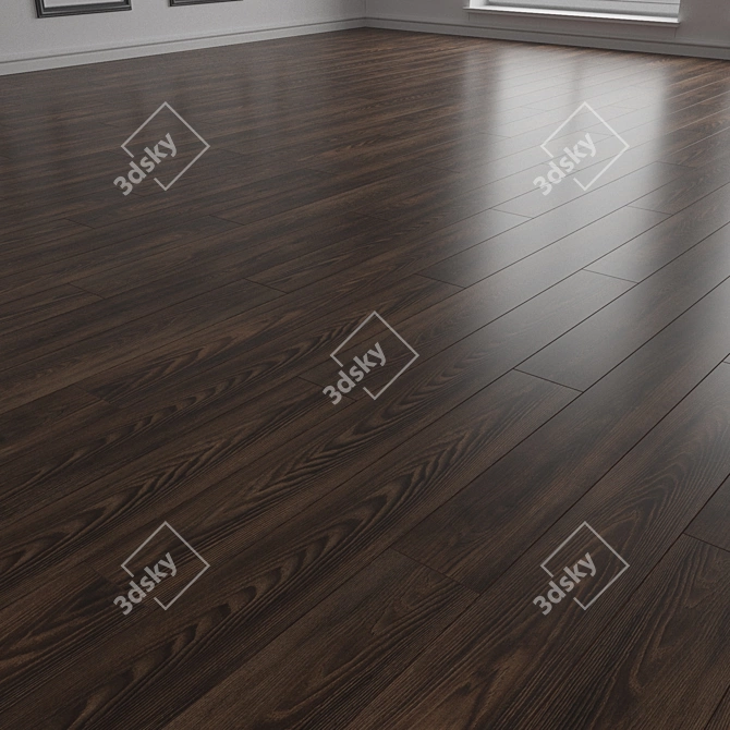 Interlocking Laminate Floor Texture 3D model image 2