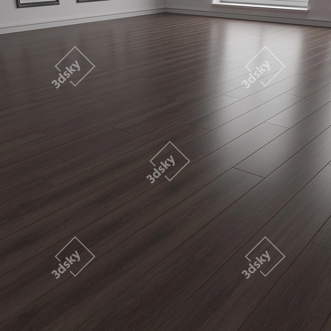 Luxury Wood Flooring Panel 3D model image 2