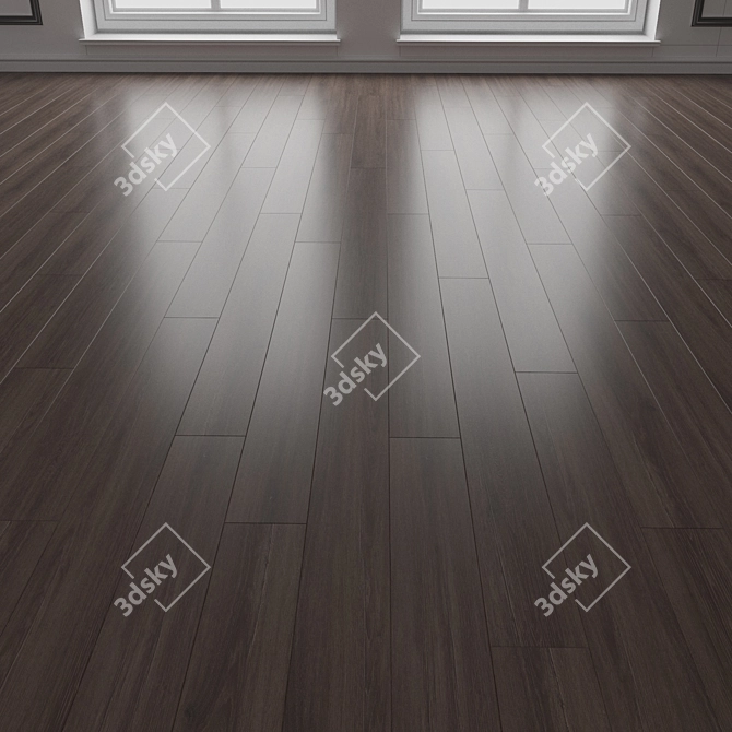 Luxury Wood Flooring Panel 3D model image 3