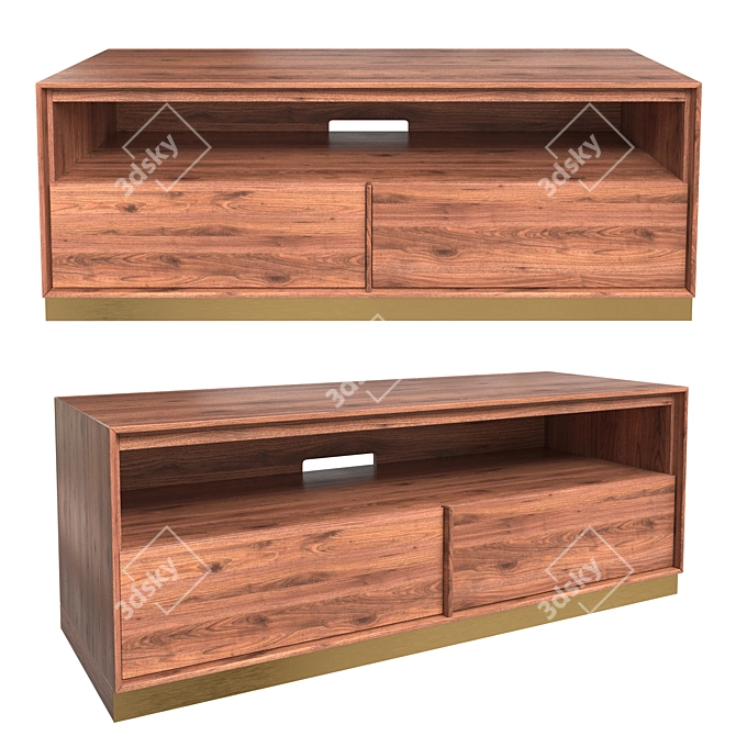 Functional Modern Lier Storage Solution 3D model image 1