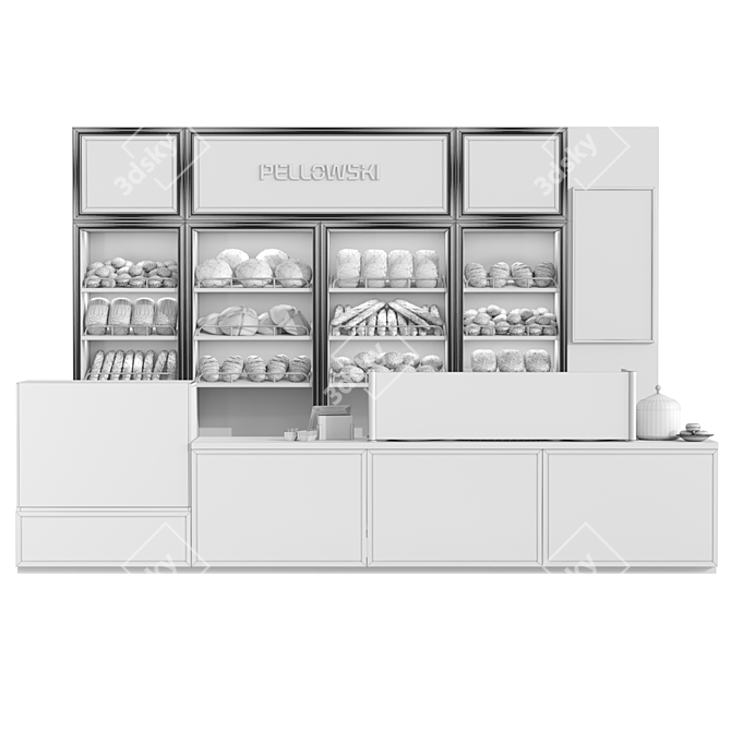 Bakery Design. Baked Goods, Desserts 3D model image 2