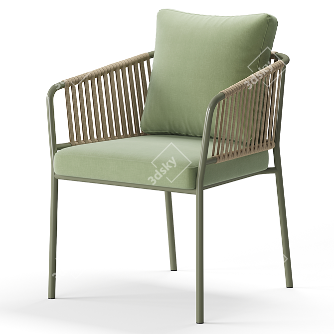 Contemporary Capri Armchair Model 3D model image 2