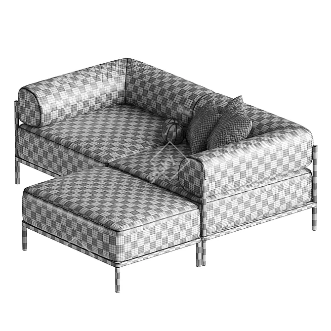 NOAH LIVING Modular Fabric Sofa 3D model image 3