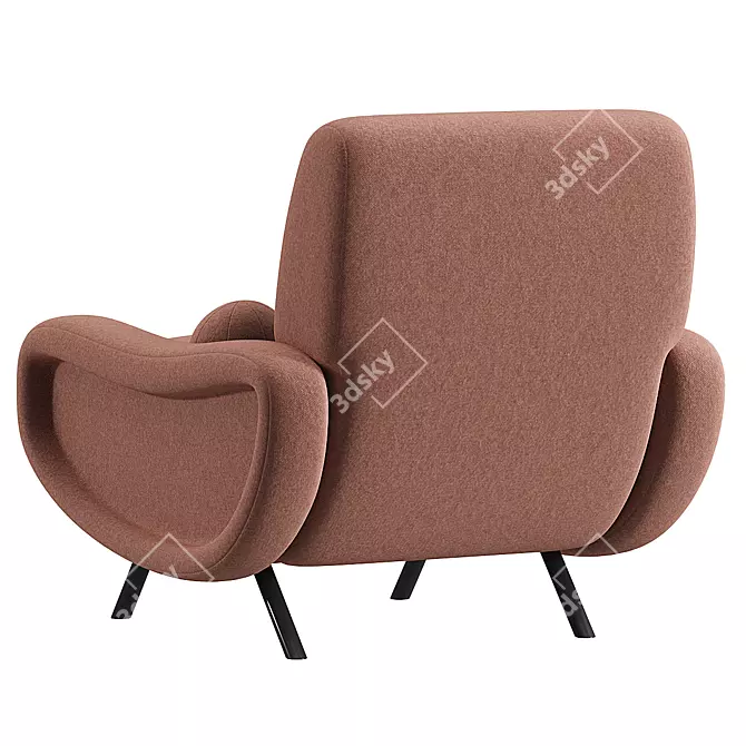 Luxurious Fabric Armchair - Elegant Design 3D model image 4