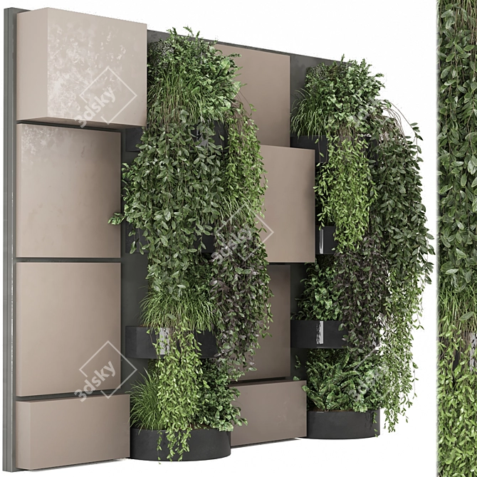 Vertical Wall Garden Set 1117 3D model image 1