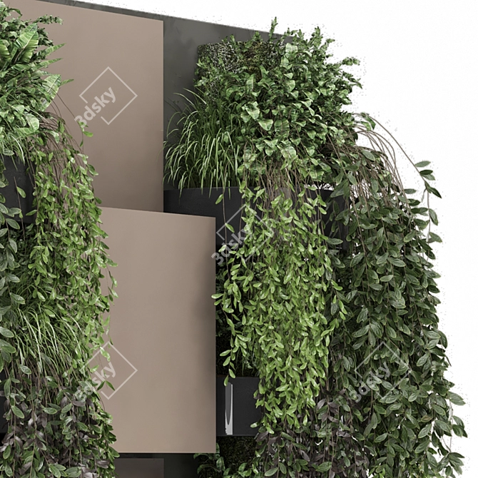 Vertical Wall Garden Set 1117 3D model image 3