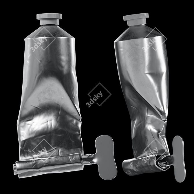 Metal Squeezer Tube 3D model image 1