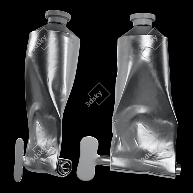 Metal Squeezer Tube 3D model image 2