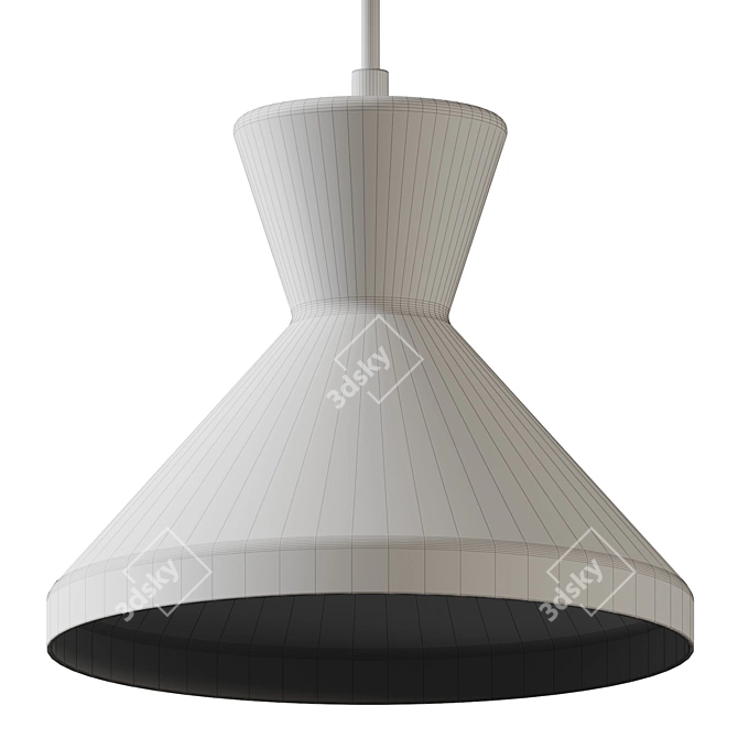 Retro Chic Opal Matte Pendant 3D model image 5