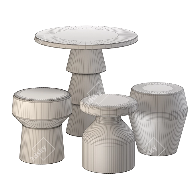 Elegance Defined: Pimar Coffee Tables 3D model image 2