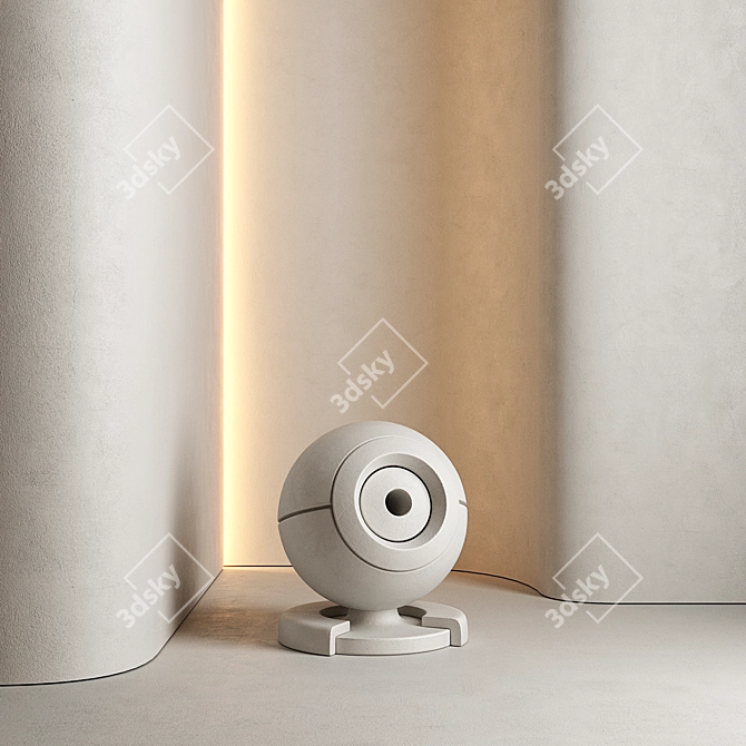 Seamless Textured Wall Paint Set 3D model image 3