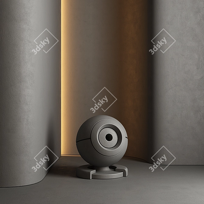 Seamless Textured Wall Paint Set 3D model image 4