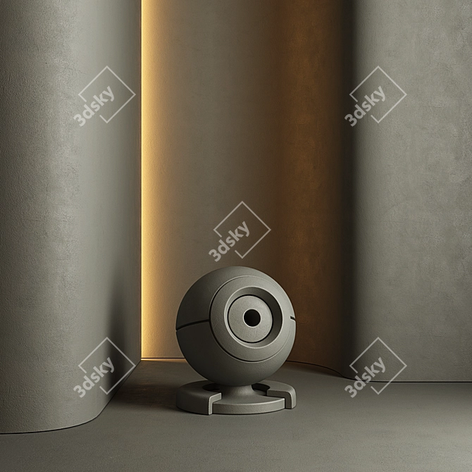 Seamless Textured Wall Paint Set 3D model image 5