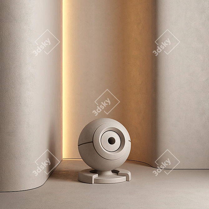 Seamless Textured Wall Paint Set 3D model image 6