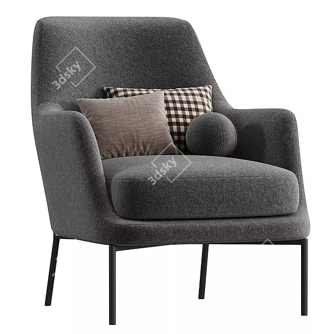 Stylish JOYCE Armchair Flexform 3D model image 2