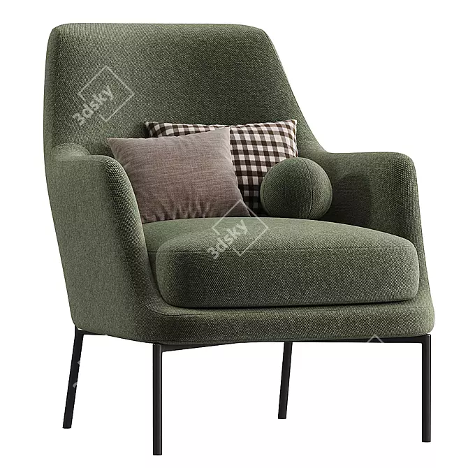 Stylish JOYCE Armchair Flexform 3D model image 3