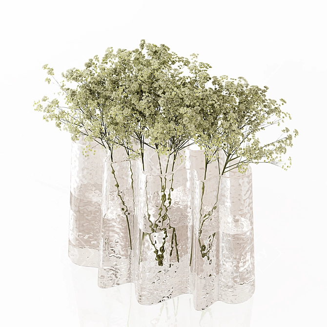 Luxury Indoor Plant Bouquet Decor 3D model image 3