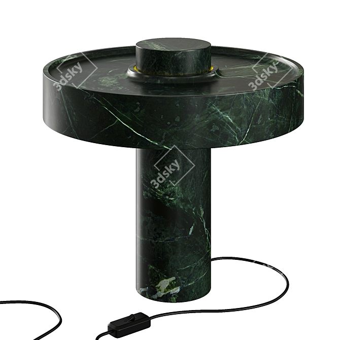 Modern Marble Desk Lamp 3D model image 1