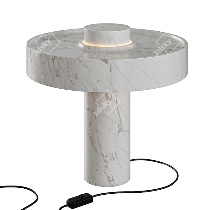 Modern Marble Desk Lamp 3D model image 3