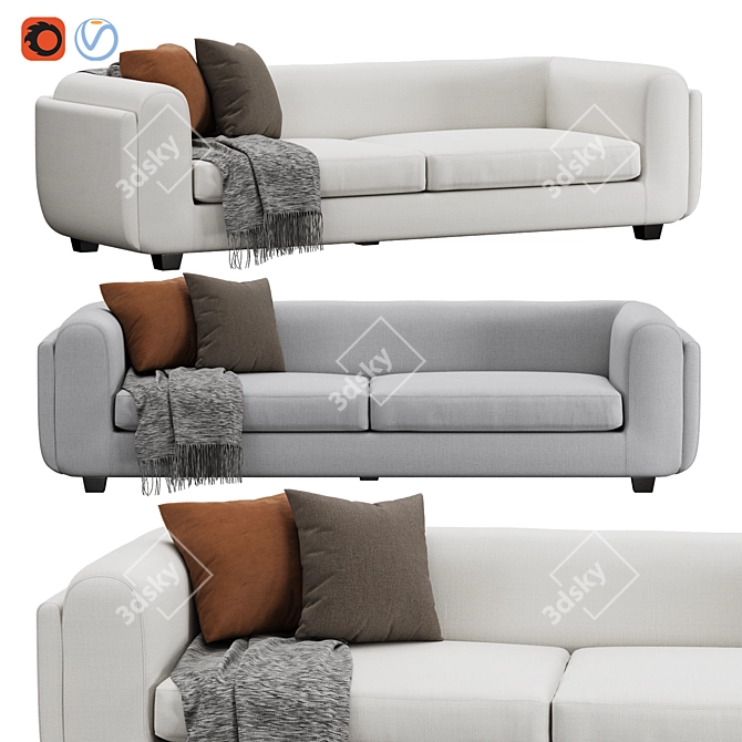 Bailey Sofa: Modern Elegance Design 3D model image 6