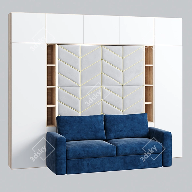 Transforming Bed Cabinet by Scandinavia 3D model image 1