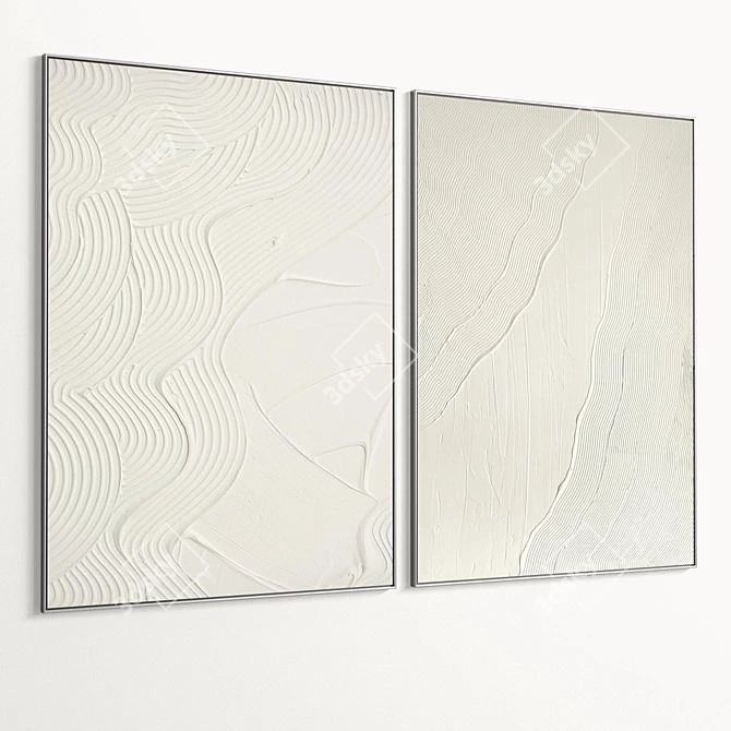 Texture Plaster 2-Photo Frame 3D 3D model image 3