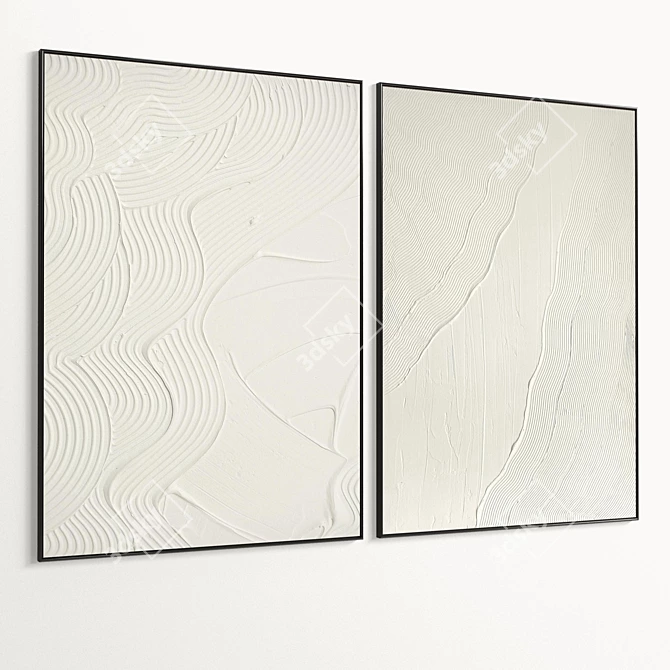 Texture Plaster 2-Photo Frame 3D 3D model image 6