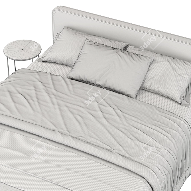 Modern Dual Format Bed Design 3D model image 4