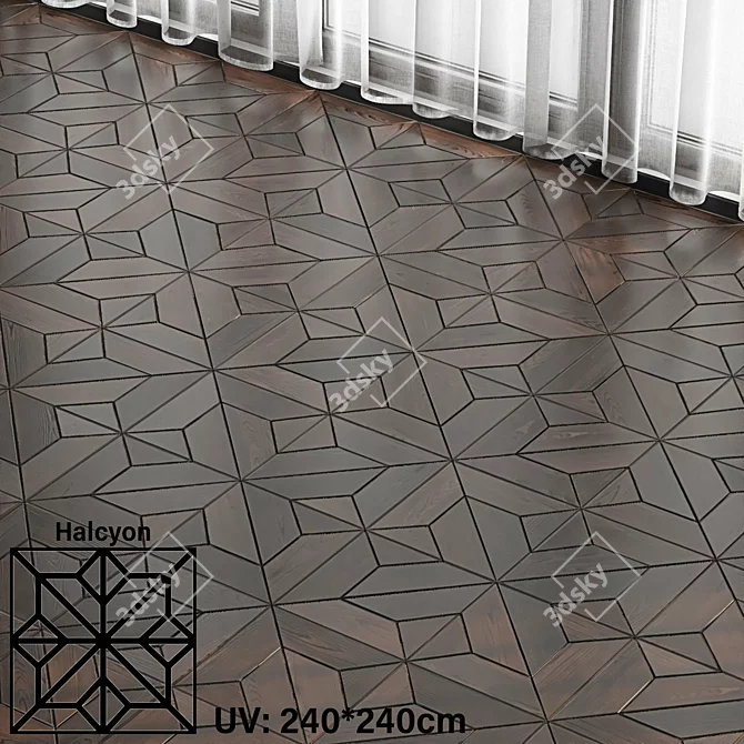 Seamless Parquet Patterns Pack - Texture Material 3D model image 7