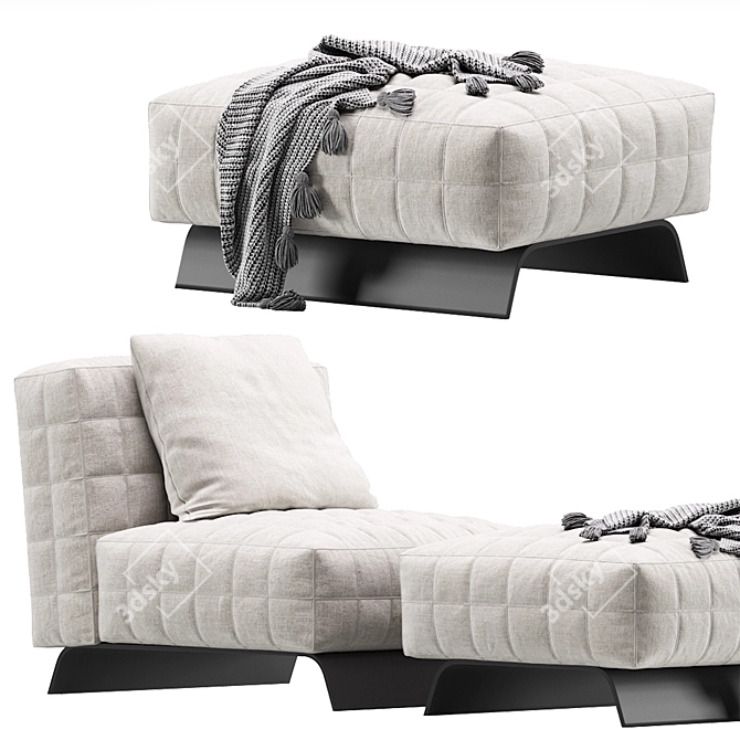 Modern Minotti Twiggy Armchair Design 3D model image 3