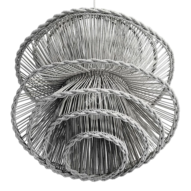 Modern Shiitake Pendant Light - Natural 3D model image 6