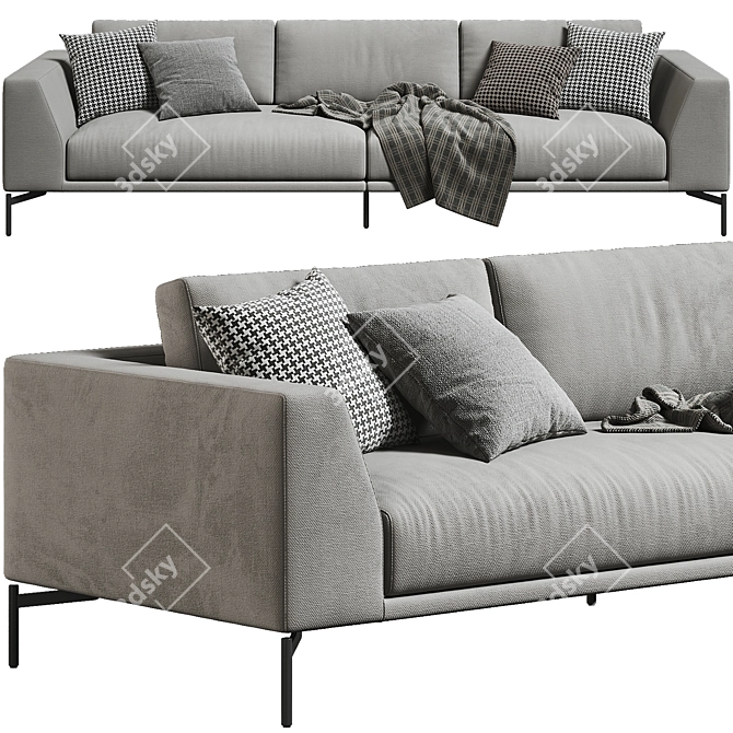 Luxurious Arflex Hollywood Vray Sofa 3D model image 2