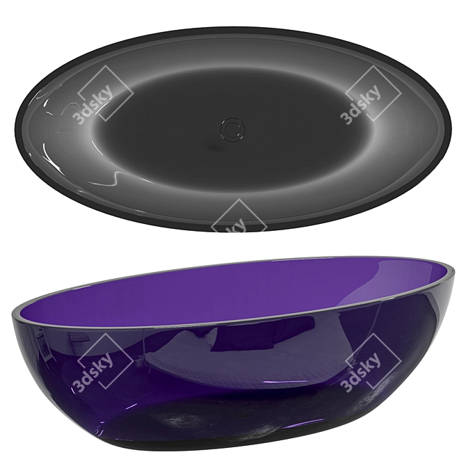 Abber Amethyst Resin Bathtub 3D model image 2