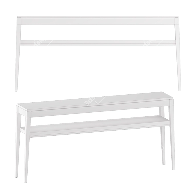 Elegant Theodore Alexander Console Table 3D model image 2