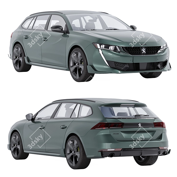Peugeot 508 SW 3D Model 3D model image 1