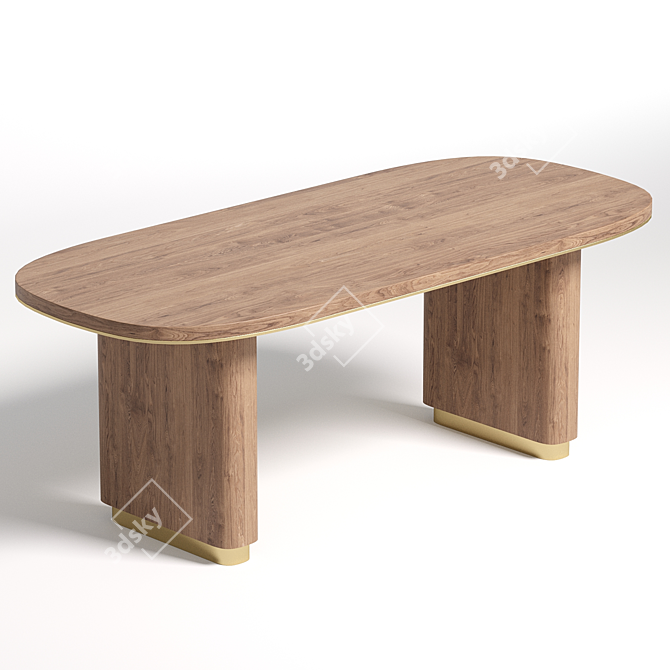 Modern Chic Chaplin Dining Table 3D model image 2