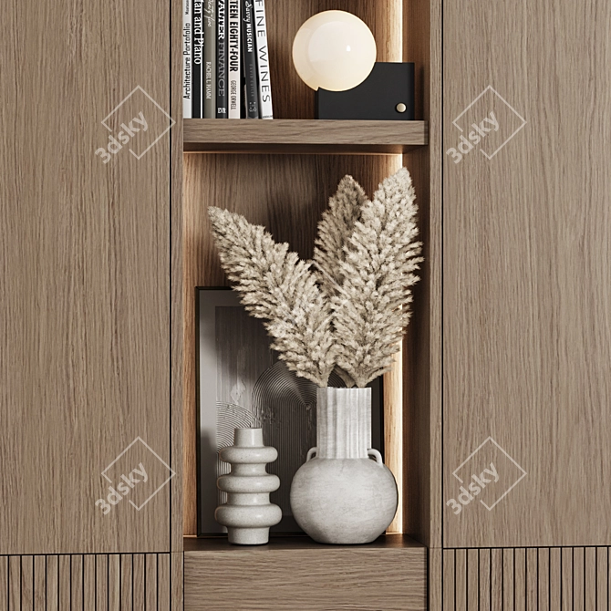 Modular Minimalist Style Wardrobe 3D model image 4