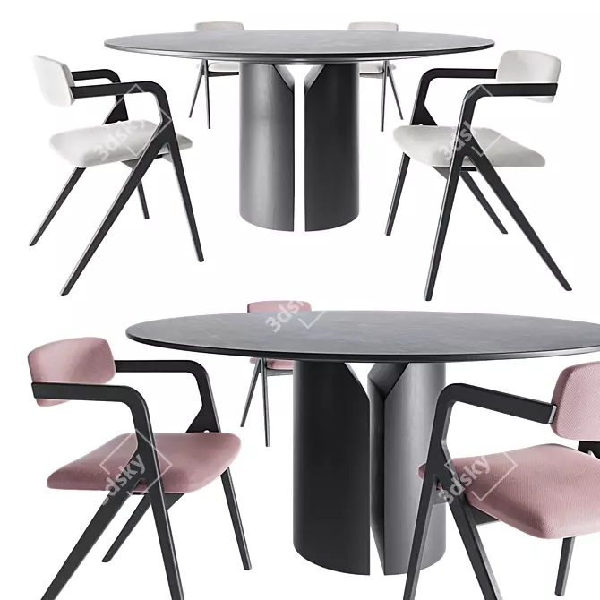 Modern Italian Furniture Set 3D model image 1