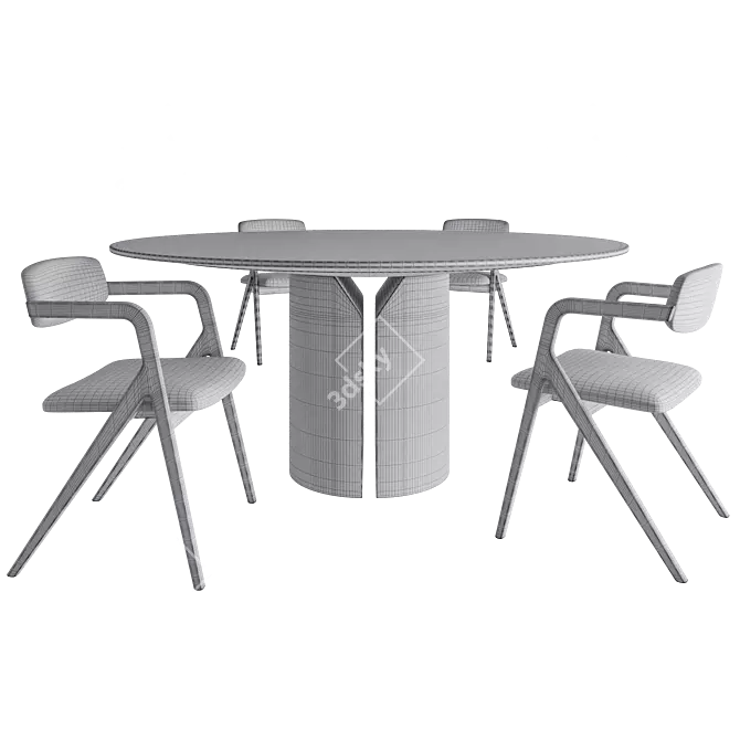 Modern Italian Furniture Set 3D model image 3