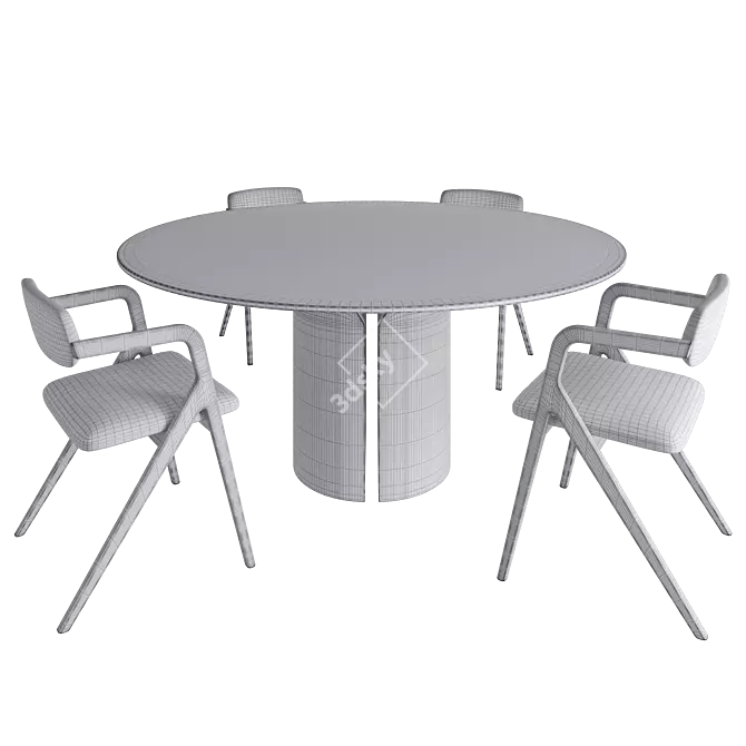 Modern Italian Furniture Set 3D model image 4