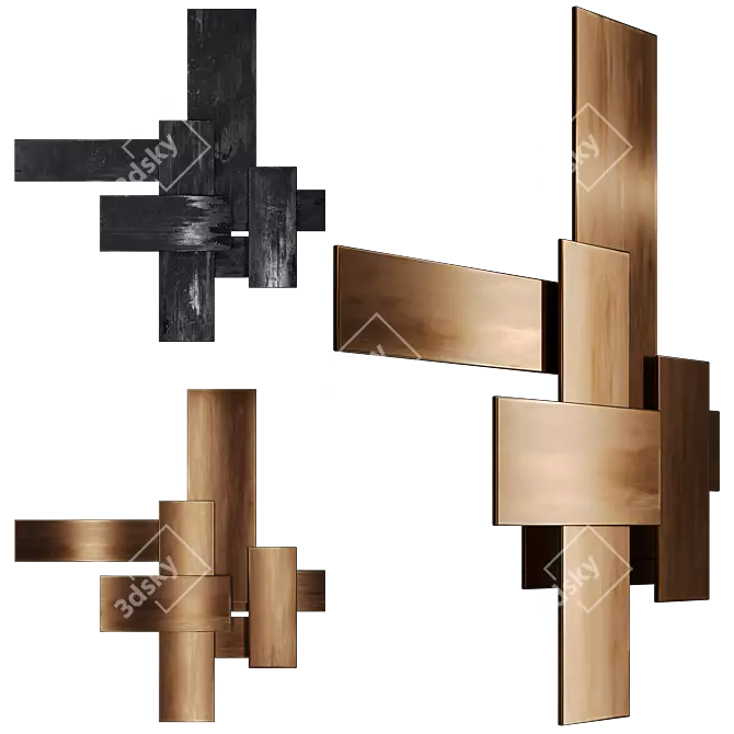 Modern Metal Wall Sculpture Metal название: Anaktae Tymphe 01 3D model image 4