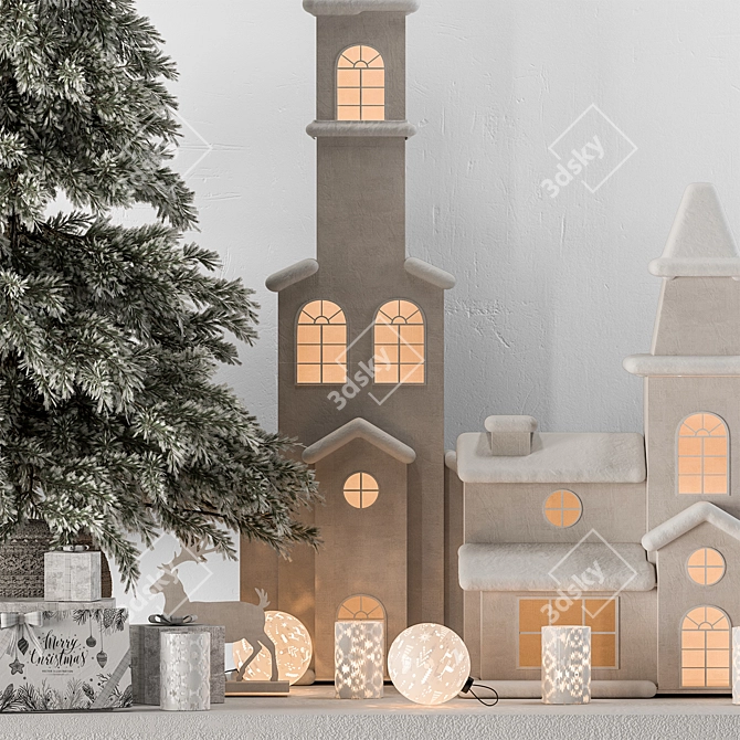 Festive Christmas Mood Decor Set 3D model image 2